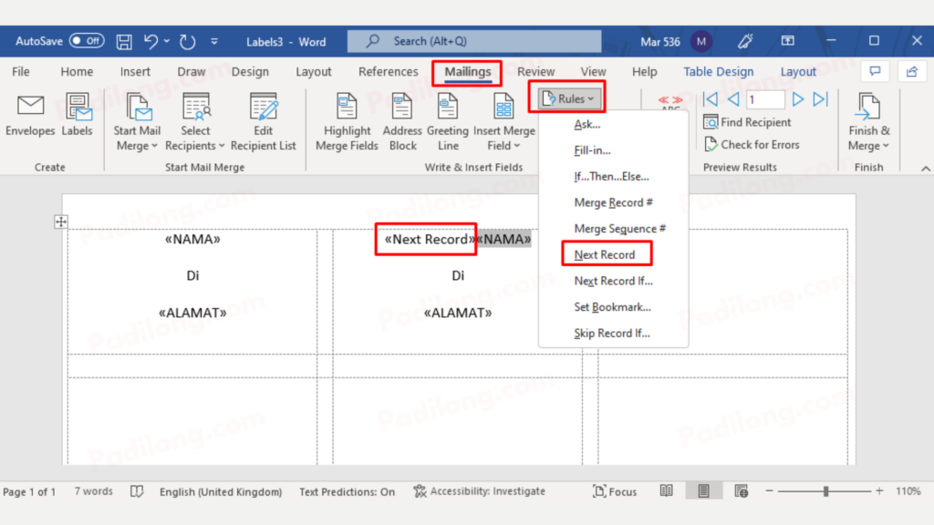 4 Cara Membuat Label Undangan Otomatis di Word dan Excel 10 membuat label undangan